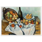 Tableau Le Panier de pommes — Paul Cézanne, tirage cadre blanc | INKONAL