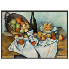 Tableau Le Panier de pommes — Paul Cézanne, tirage cadre noir | INKONAL