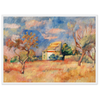 Tableau Paysage de Cagnes — Pierre-Auguste Renoir, tirage cadre blanc | INKONAL