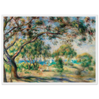 Tableau Paysage avec figures, environs de Cagnes — Pierre-Auguste Renoir, tirage cadre blanc | INKONAL