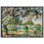 Tableau Paysage avec figures, environs de Cagnes — Pierre-Auguste Renoir, tirage cadre noir | INKONAL