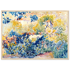 Tableau Le Jardin de l'artiste à Saint-Clair — Henri-Edmond Cross, tirage cadre bois | INKONAL