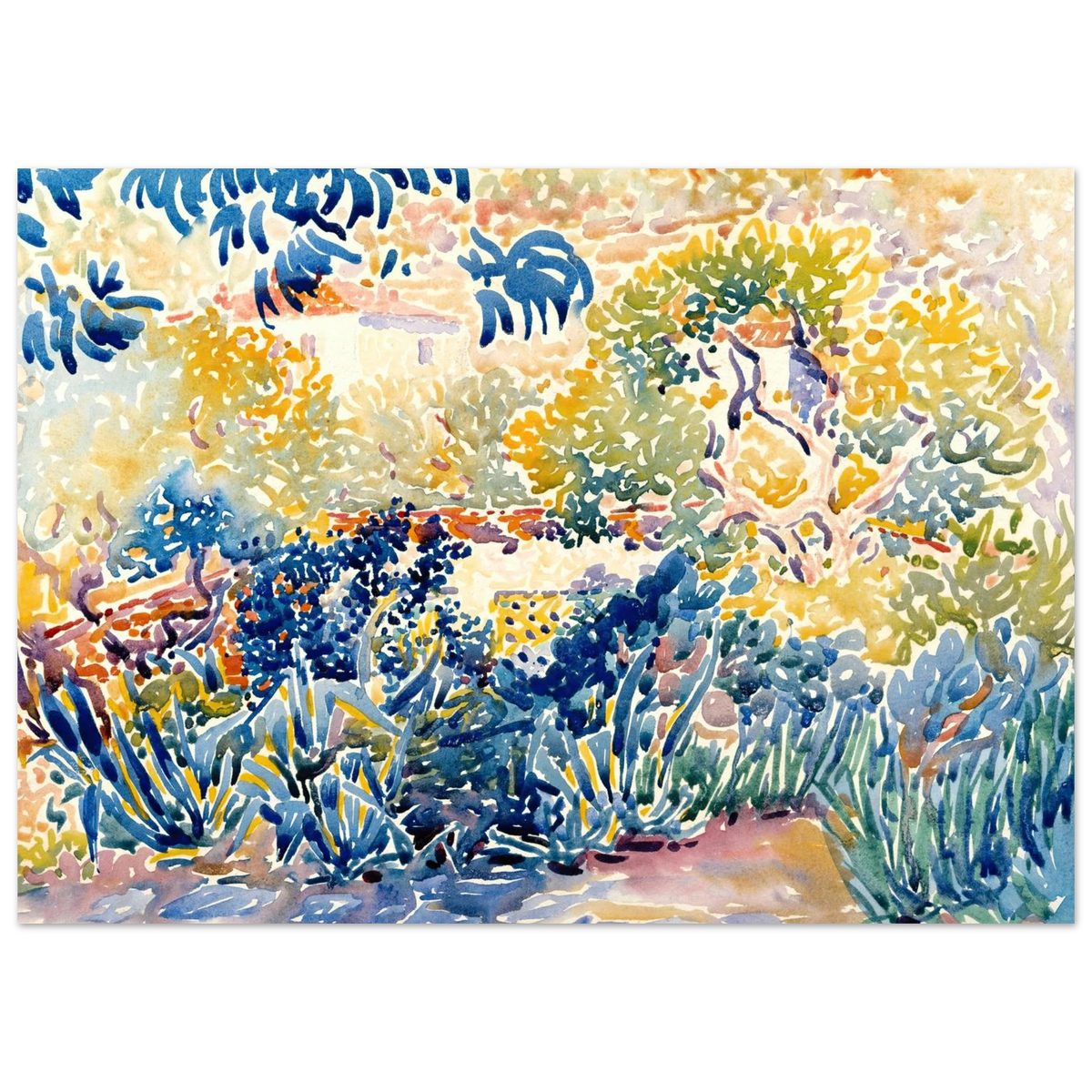 Tableau Le Jardin de l'artiste à Saint-Clair — Henri-Edmond Cross, tirage sans cadre | INKONAL