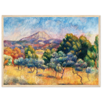 Tableau Paysage aux oliviers, environs de Cagnes — Pierre-Auguste Renoir, tirage cadre bois | INKONAL