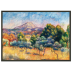 Tableau Paysage aux oliviers, environs de Cagnes — Pierre-Auguste Renoir, tirage cadre noir | INKONAL