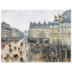 Tableau Place du Théâtre-Français, pluie — Camille Pissarro, tirage sans cadre | INKONAL