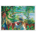 Tableau Près du lac — Pierre-Auguste Renoir, tirage cadre blanc | INKONAL