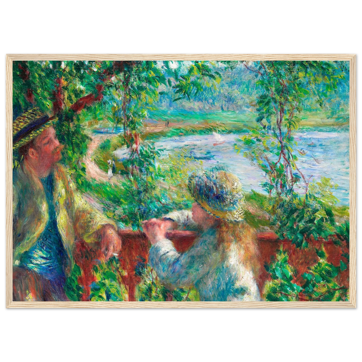 Tableau Près du lac — Pierre-Auguste Renoir, tirage cadre bois | INKONAL