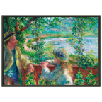 Tableau Près du lac — Pierre-Auguste Renoir, tirage cadre noir | INKONAL