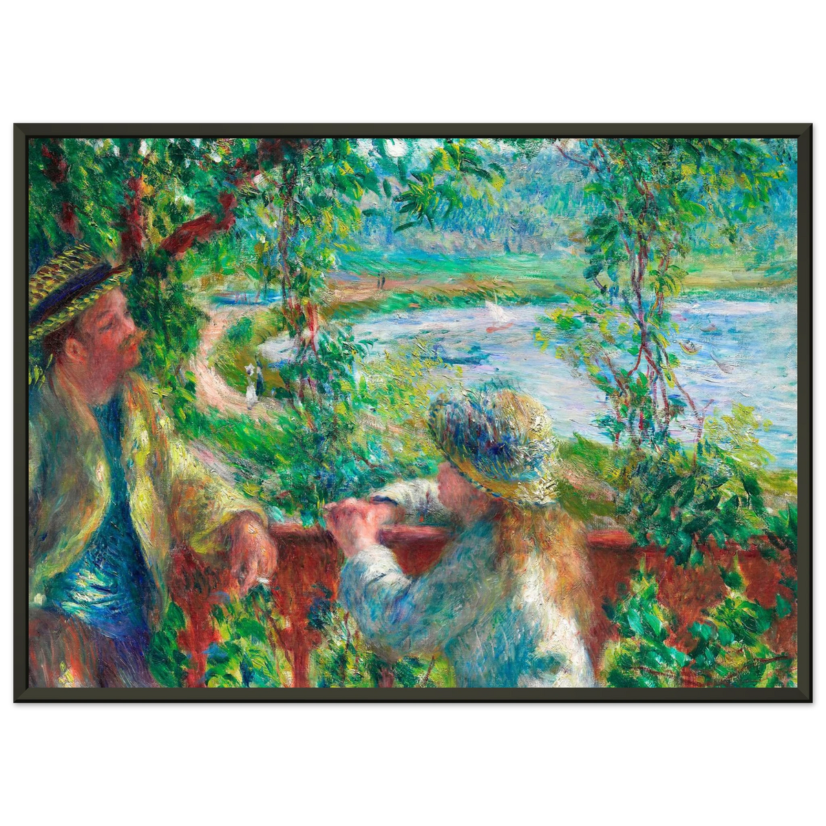 Tableau Près du lac — Pierre-Auguste Renoir, tirage cadre noir | INKONAL