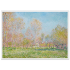 Tableau Printemps à Giverny — Claude Monet, tirage cadre blanc | INKONAL