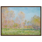 Tableau Printemps à Giverny — Claude Monet, tirage cadre bois foncé | INKONAL