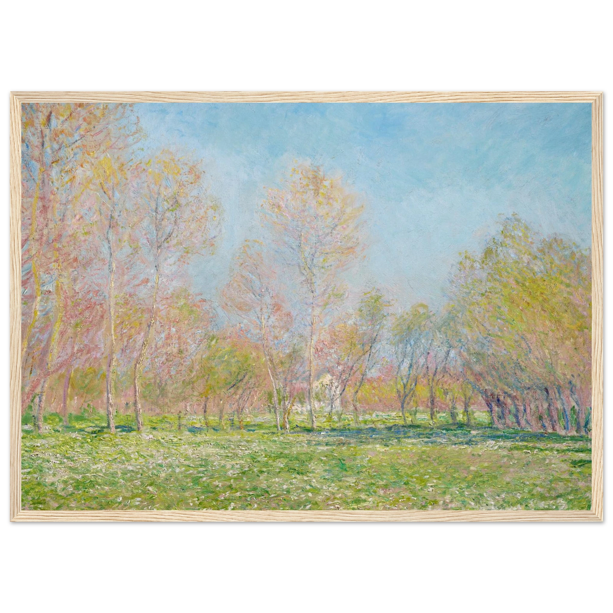 Tableau Printemps à Giverny — Claude Monet, tirage cadre bois | INKONAL