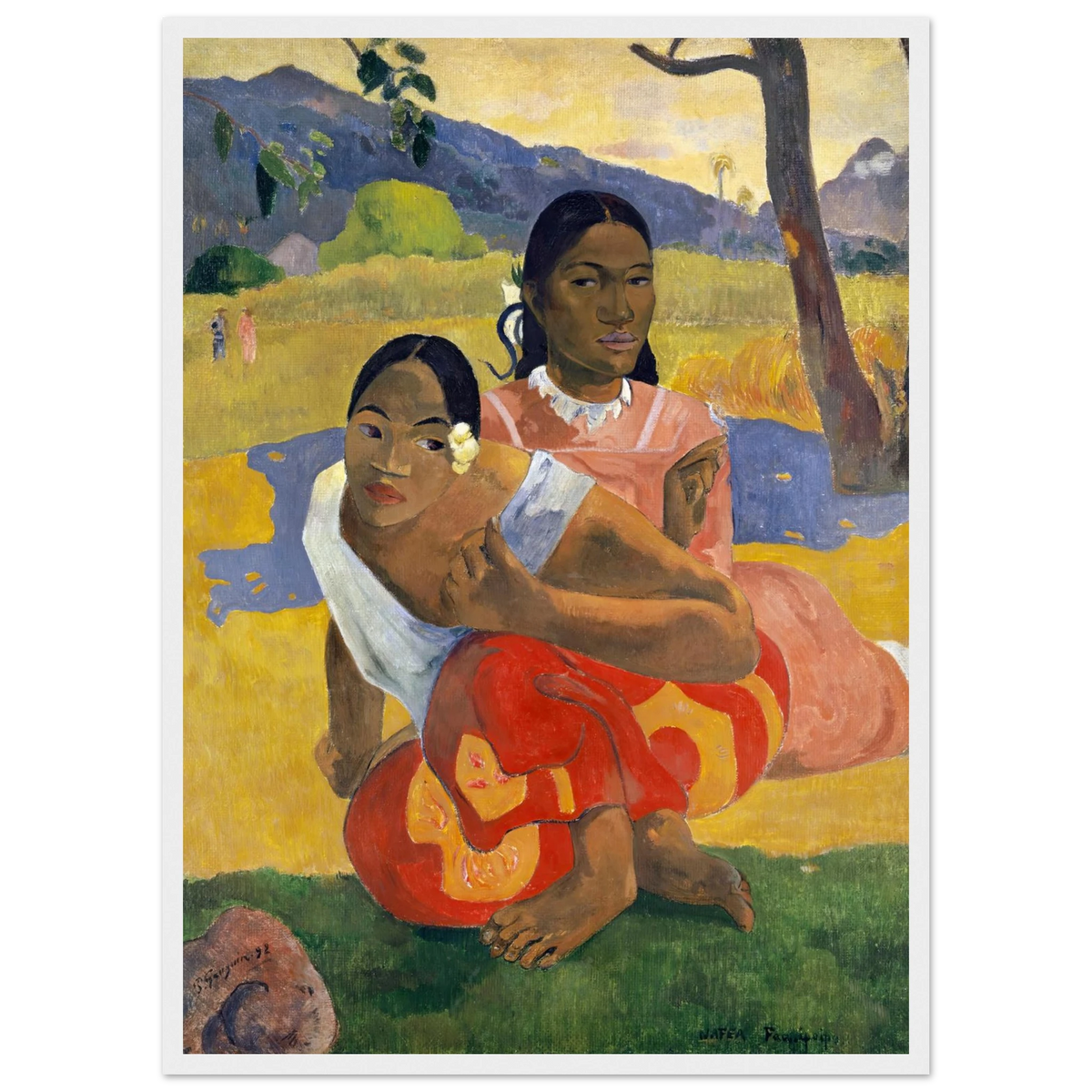 Tableau Quand te maries-tu ? — Paul Gauguin, tirage cadre blanc | INKONAL
