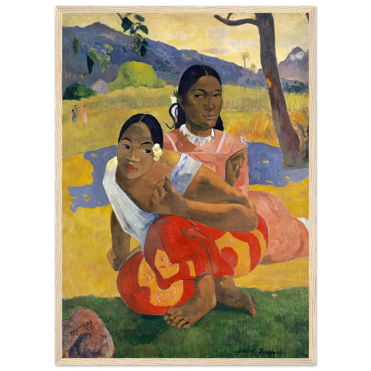 Tableau Quand te maries-tu ? — Paul Gauguin, tirage cadre bois | INKONAL