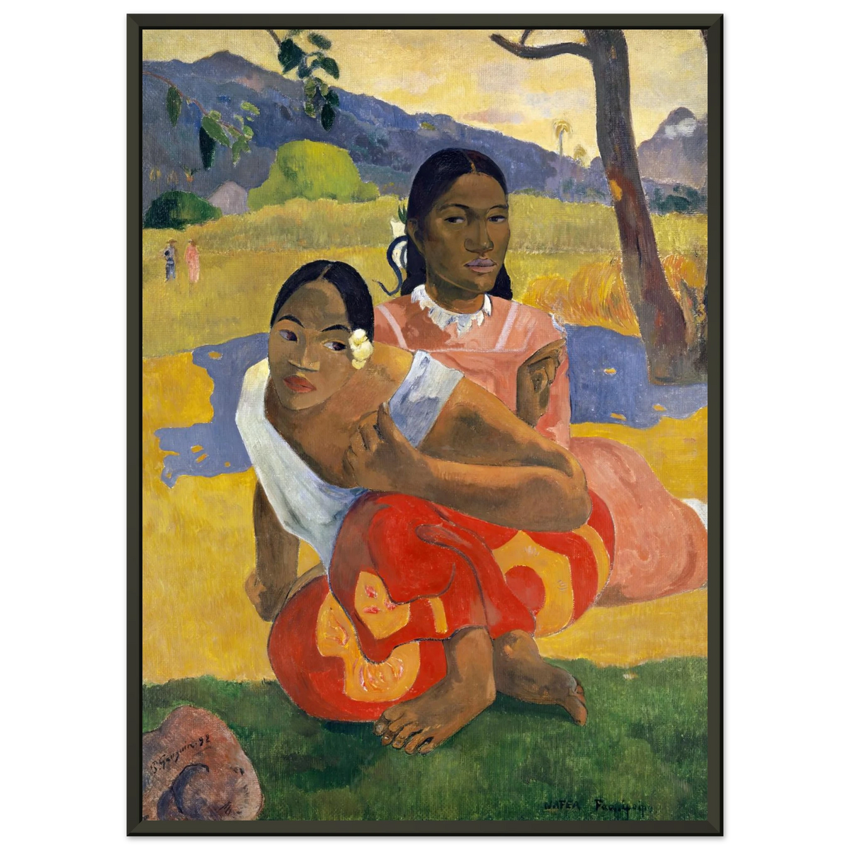Tableau Quand te maries-tu ? — Paul Gauguin, tirage cadre noir | INKONAL