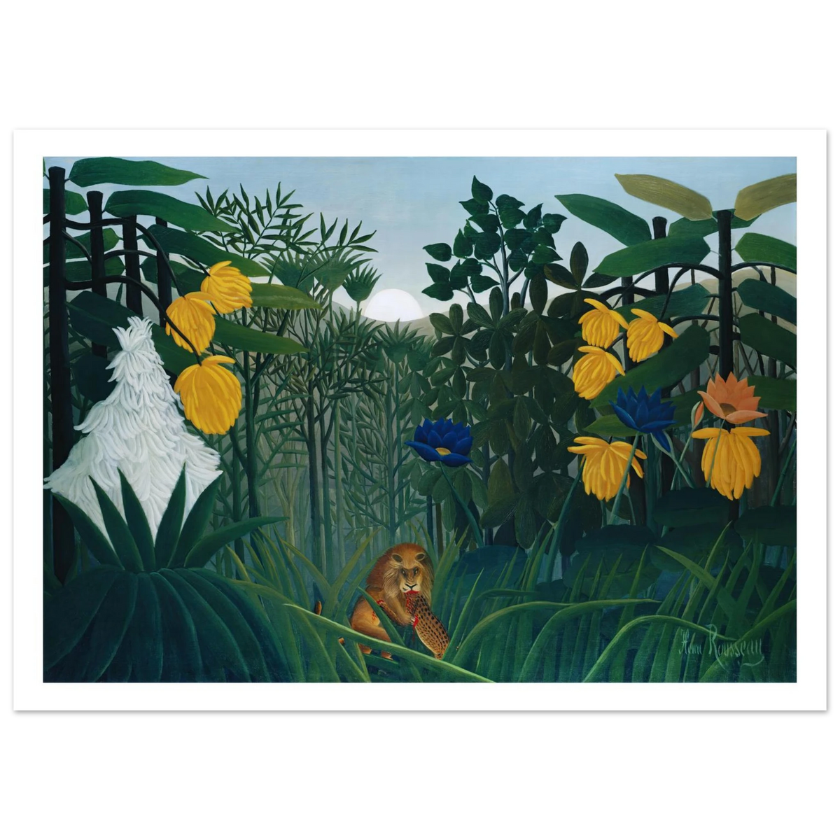 Tableau Le Repas du lion — Henri Rousseau, tirage sans cadre | INKONAL