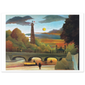 Tableau La Seine et la tour Eiffel au soleil couchant — Henri Rousseau, tirage sans cadre | INKONAL