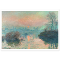 Tableau Soleil couchant sur la Seine à Lavacourt — Claude Monet, tirage sans cadre | INKONAL