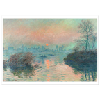 Tableau Soleil couchant sur la Seine à Lavacourt — Claude Monet, tirage sans cadre | INKONAL