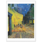 Tableau Terrasse de café le soir — Vincent van Gogh, tirage cadre blanc | INKONAL