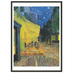 Tableau Terrasse de café le soir — Vincent van Gogh, tirage cadre noir | INKONAL