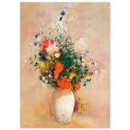 Tableau Vase de fleurs sur fond rose — Odilon Redon, tirage sans cadre | INKONAL