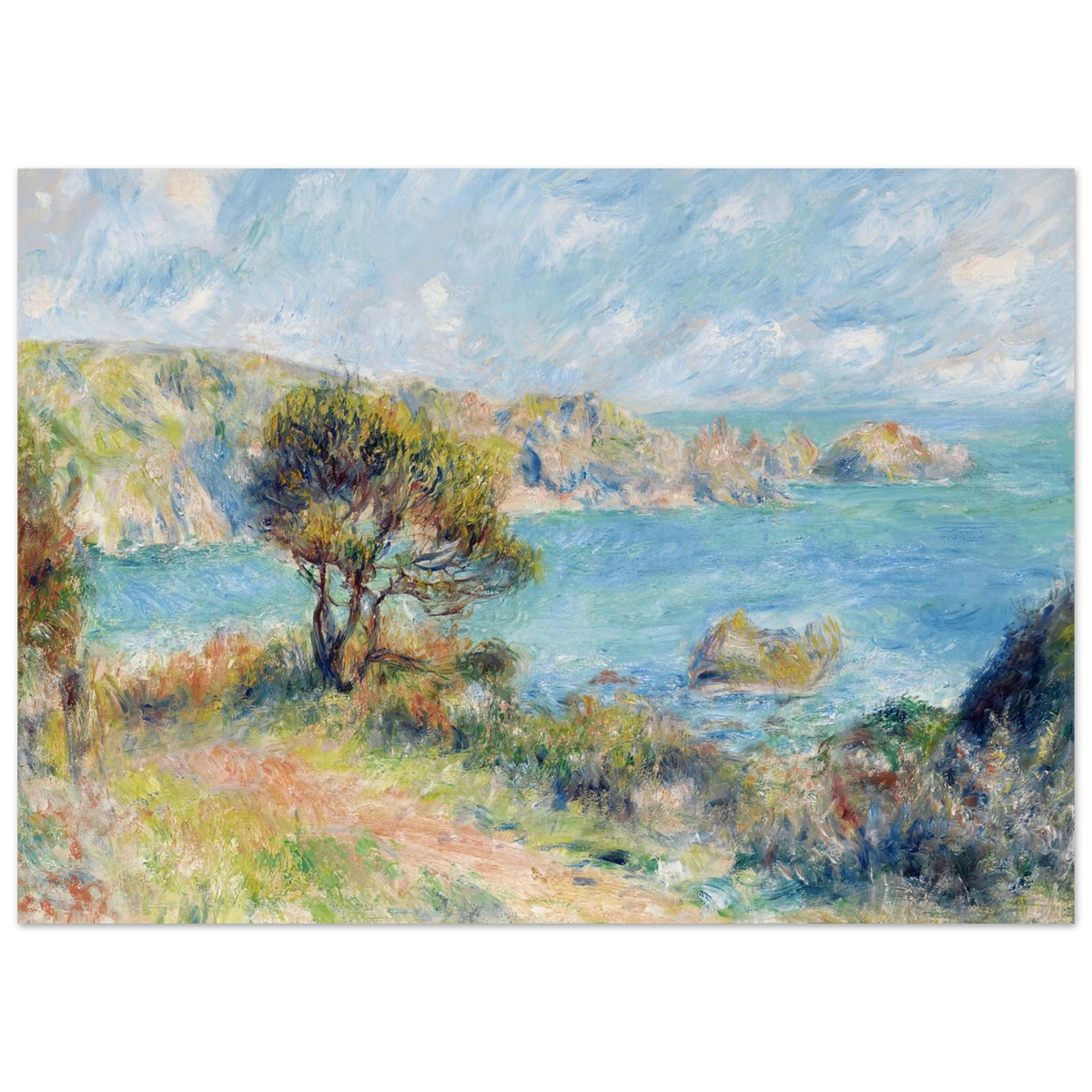 Tableau Vue de Guernesey — Pierre-Auguste Renoir, tirage sans cadre | INKONAL
