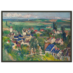 Tableau Vue panoramique d'Auvers-sur-Oise — Paul Cézanne, tirage cadre noir | INKONAL