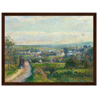 Tableau Vue de Saint-Ouen-l'Aumône — Camille Pissarro, tirage cadre bois foncé | INKONAL