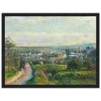 Tableau Vue de Saint-Ouen-l'Aumône — Camille Pissarro, tirage cadre noir | INKONAL