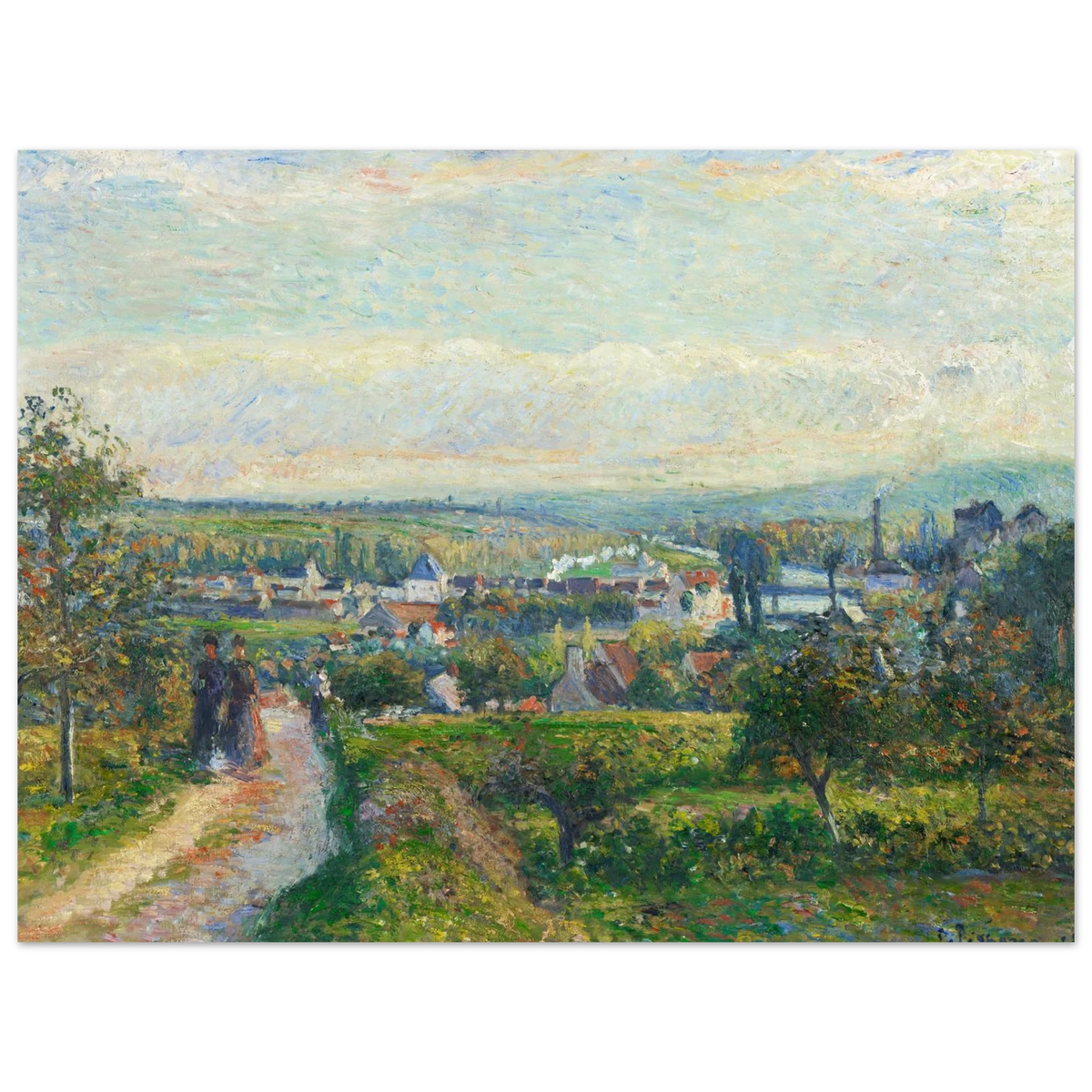 Tableau Vue de Saint-Ouen-l'Aumône — Camille Pissarro, tirage sans cadre | INKONAL