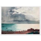Tableau Tempête, côte du Maine — Winslow Homer, tirage cadre blanc | INKONAL
