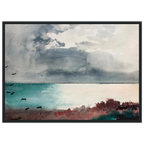 Tableau Tempête, côte du Maine — Winslow Homer, tirage cadre noir | INKONAL