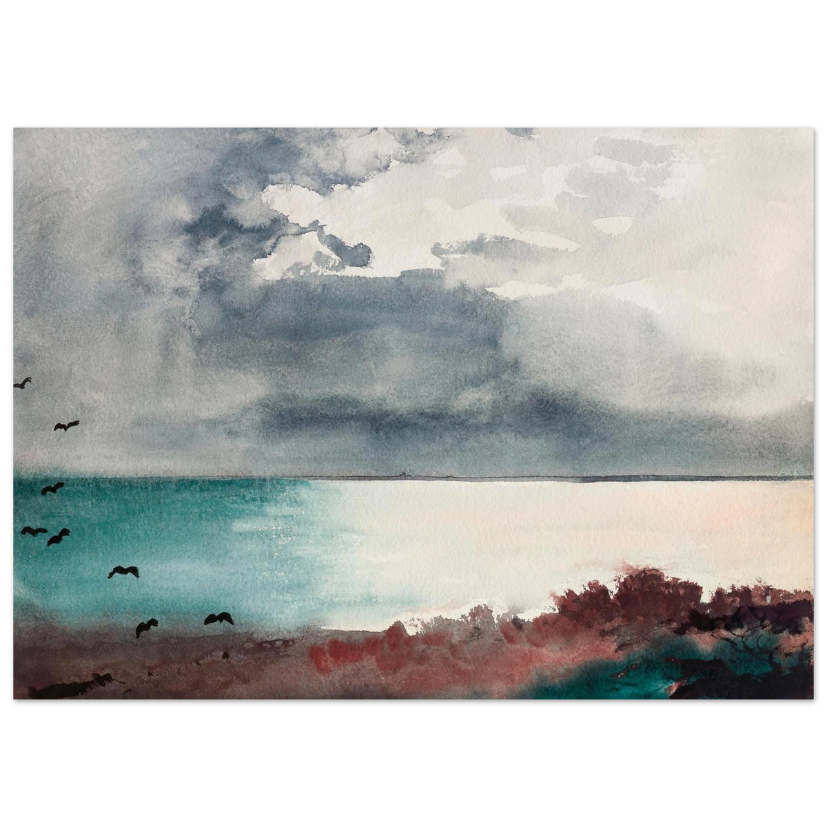 Tableau Tempête, côte du Maine — Winslow Homer, tirage sans cadre | INKONAL