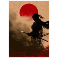 Poster Tombo sans cadre — libellule posée sur la lame d'un samouraï, affiche d'art japonais INKONAL