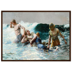 Tableau Undertow — Winslow Homer, tirage cadre bois foncé | INKONAL