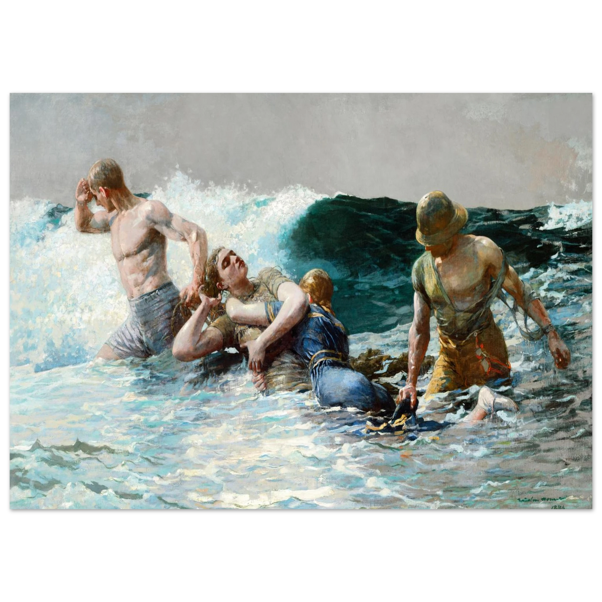 Tableau Undertow — Winslow Homer, tirage sans cadre | INKONAL