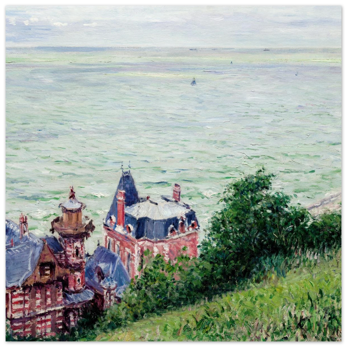Tableau Villas à Trouville — Gustave Caillebotte, tirage sans cadre | INKONAL