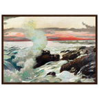 Tableau West Point, Prouts Neck — Winslow Homer, tirage cadre bois foncé | INKONAL