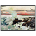 Tableau West Point, Prouts Neck — Winslow Homer, tirage cadre noir | INKONAL