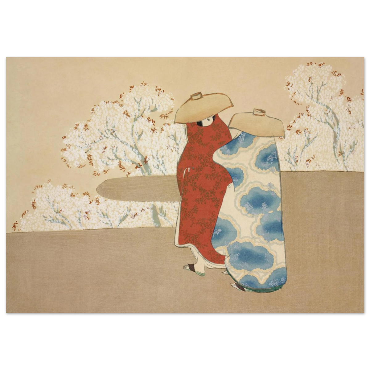 Estampe japonaise Yayoi, Le Troisième Mois — Kamisaka Sekka, tirage sans cadre | INKONAL