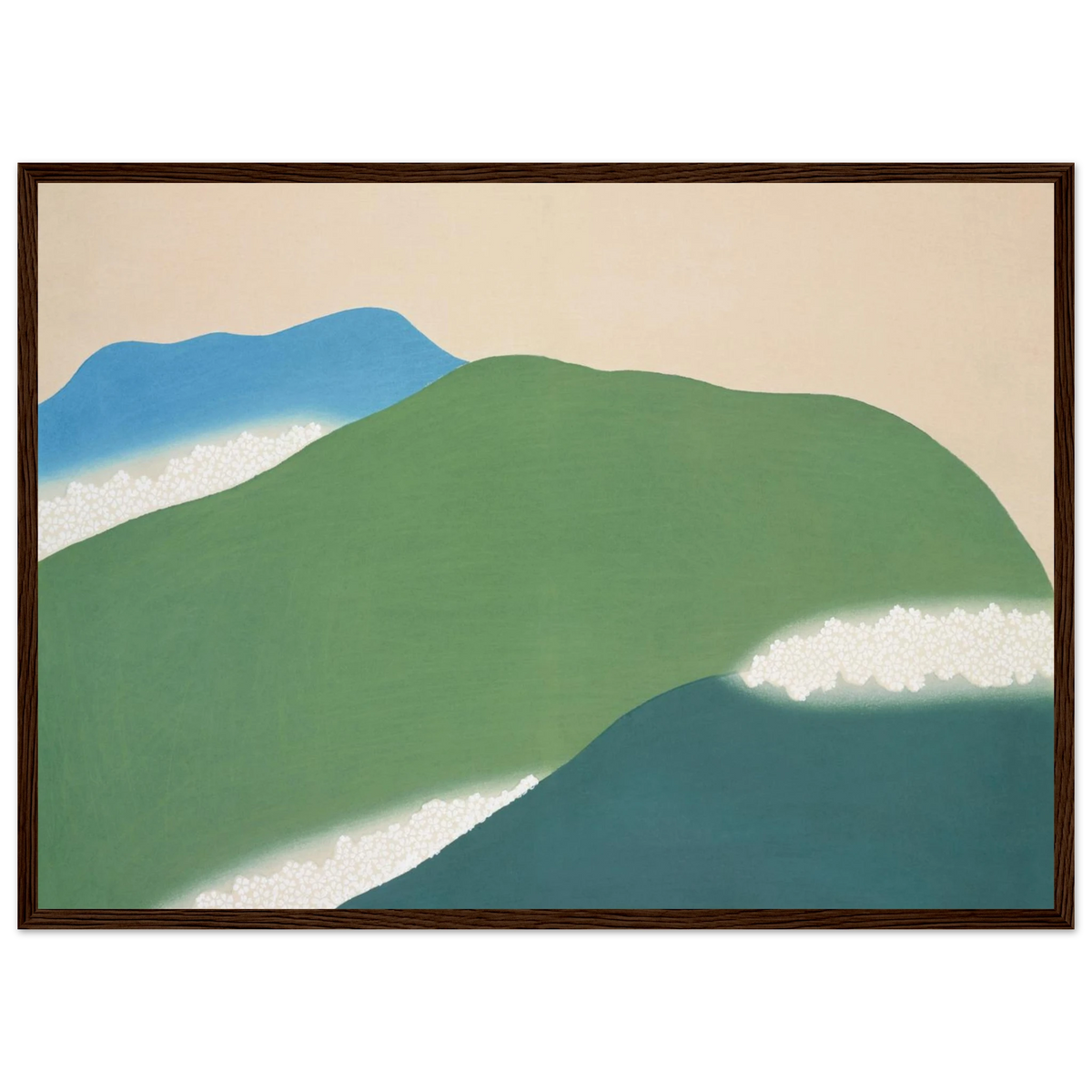 Estampe japonaise YOSHINO, Yoshino — Kamisaka Sekka, tirage encadré cadre bois foncé | INKONAL
