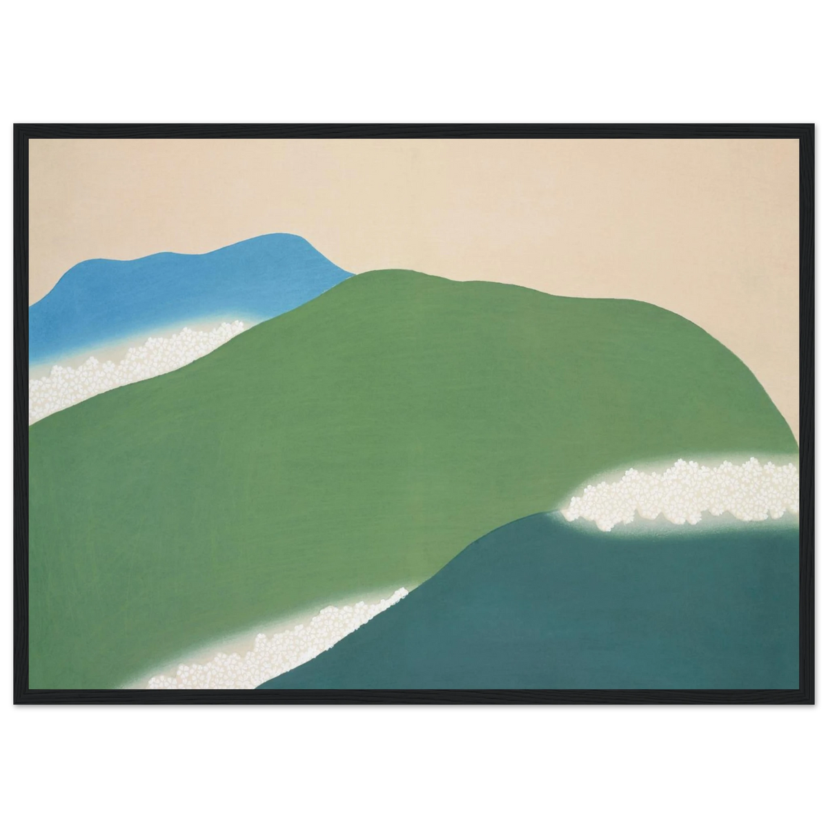 Estampe japonaise YOSHINO, Yoshino — Kamisaka Sekka, tirage encadré cadre noir | INKONAL